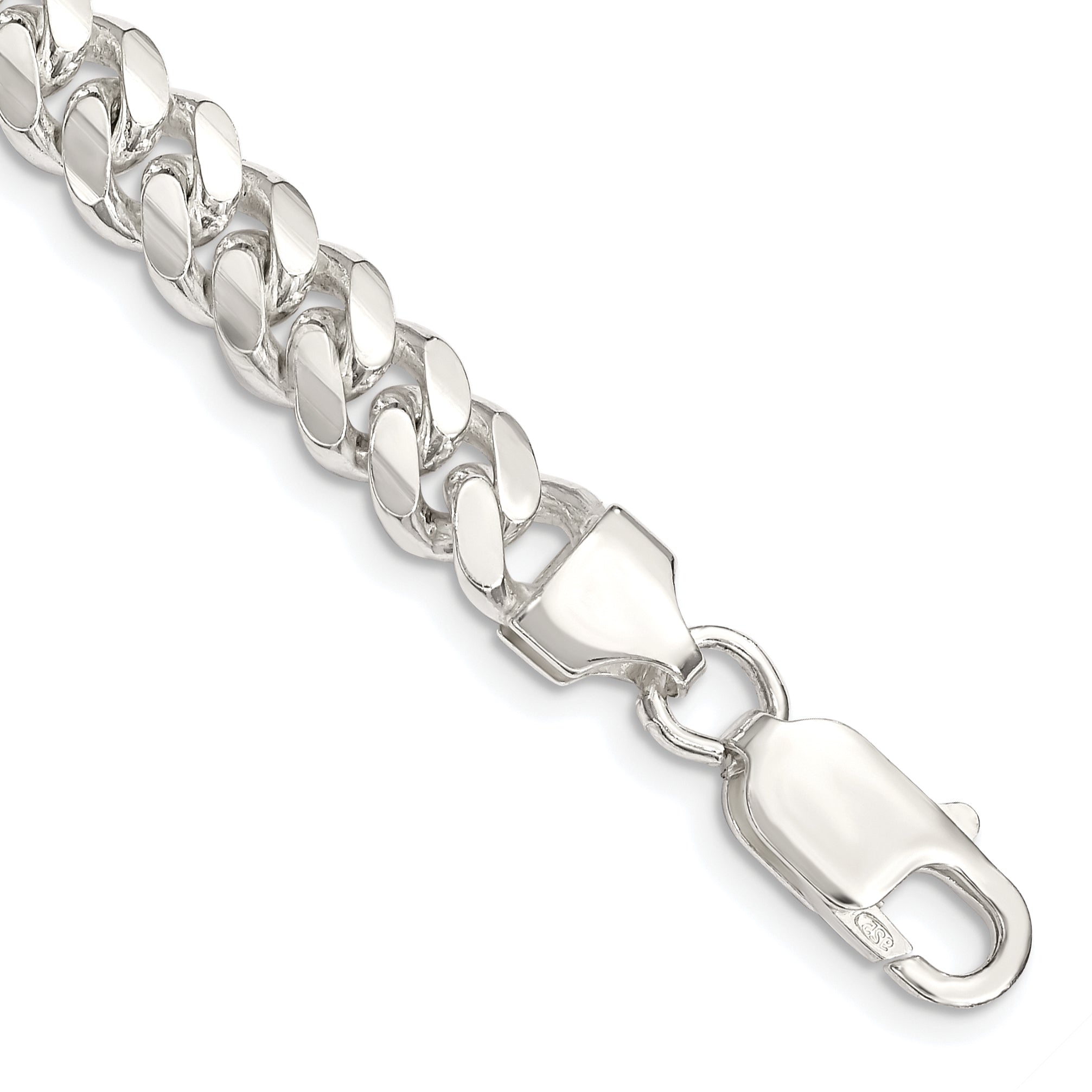 Sterling Silver 7.0mm Polished Domed Curb Chain Main image