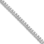 Sterling Silver Rhodium-Plated Curb Chain Necklace 7mm
