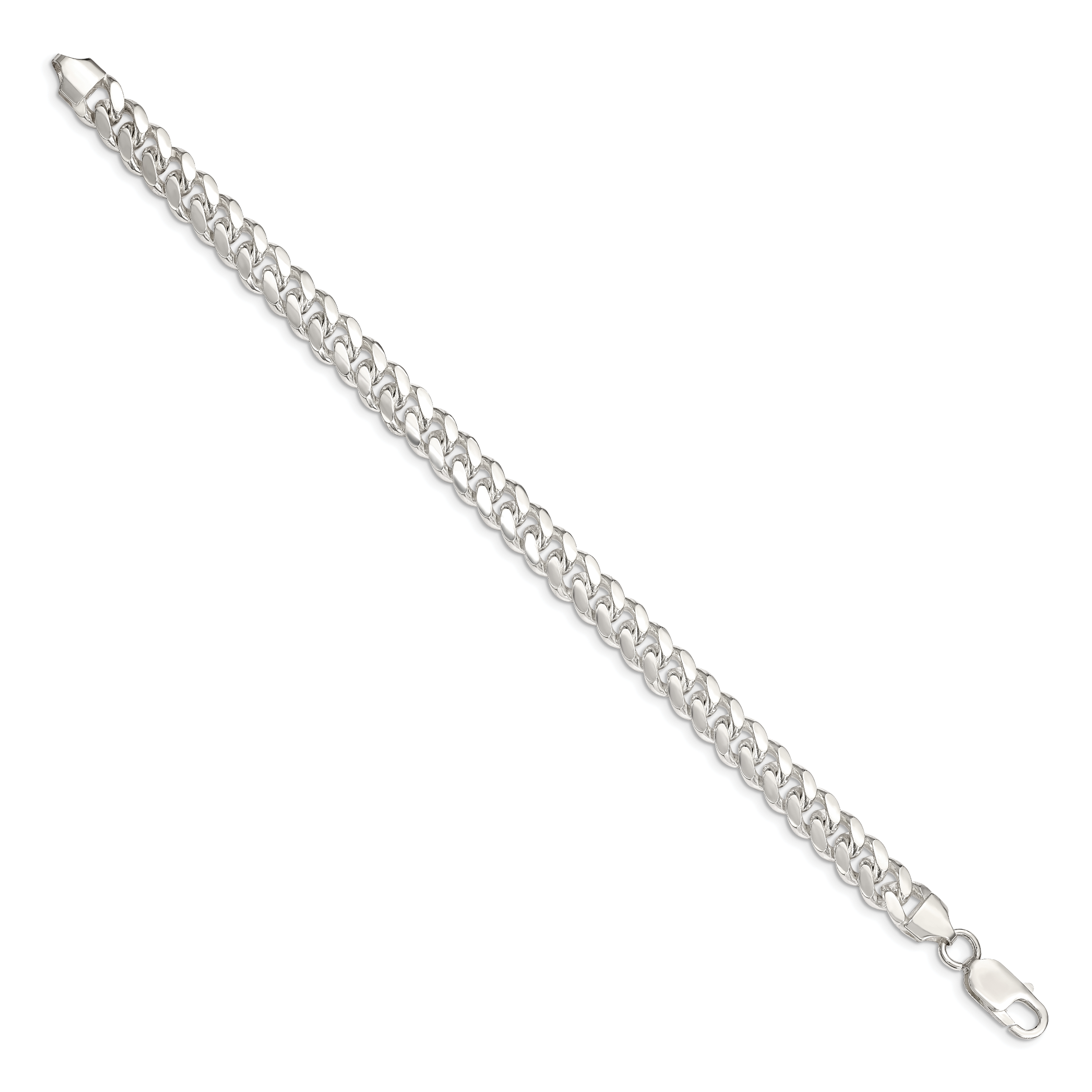 Sterling Silver 7.8mm Polished Domed Curb Chain Secondary image
