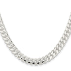 Sterling Silver 9mm Polished Domed Curb Chain