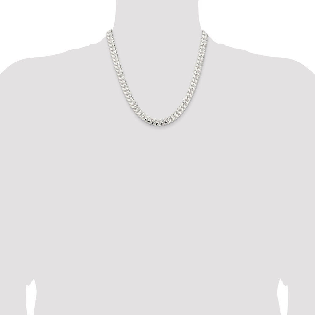 Sterling Silver 9mm Polished Domed Curb Chain