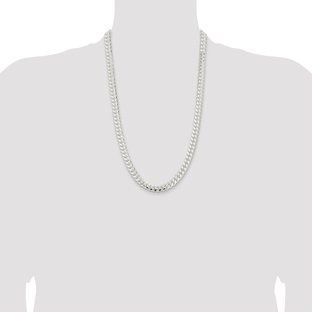 Sterling Silver 9mm Polished Domed Curb Chain