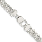 Sterling Silver Rhodium-Plated Curb Chain Necklace 9mm
