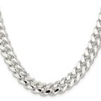 Sterling Silver Curb Chain Necklace 10.7mm
