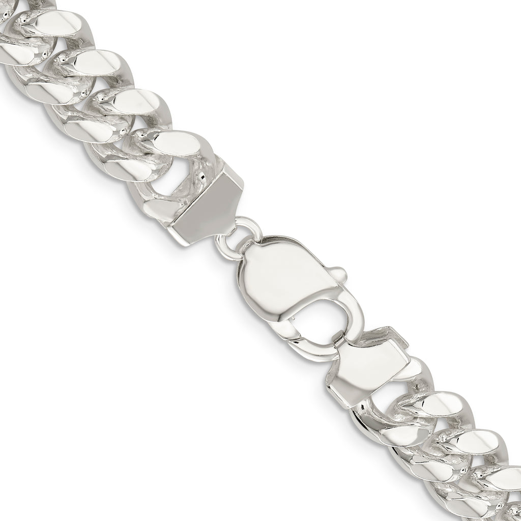 Sterling Silver Curb Chain Necklace 10.7mm