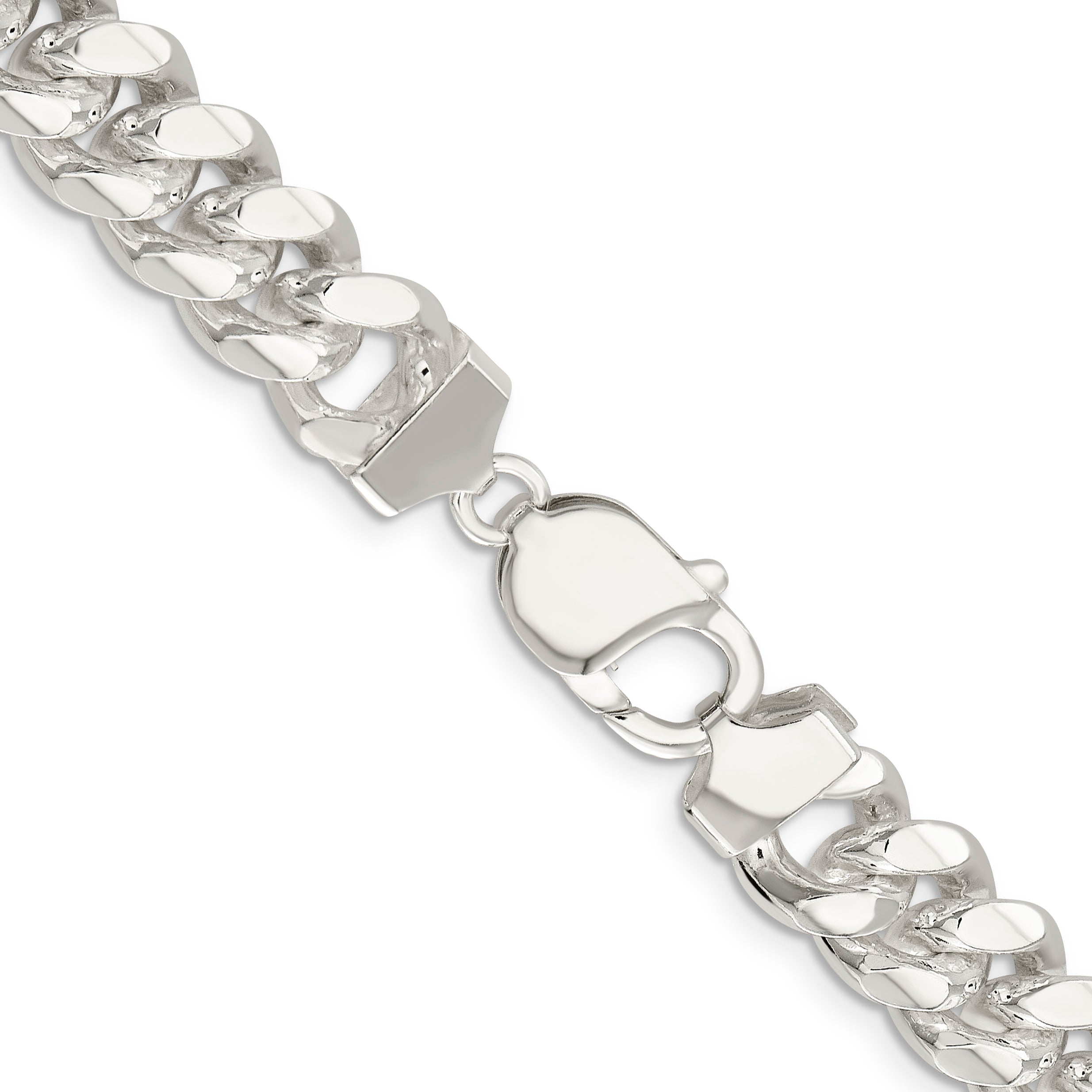 Sterling Silver Curb Chain Necklace 10.7mm