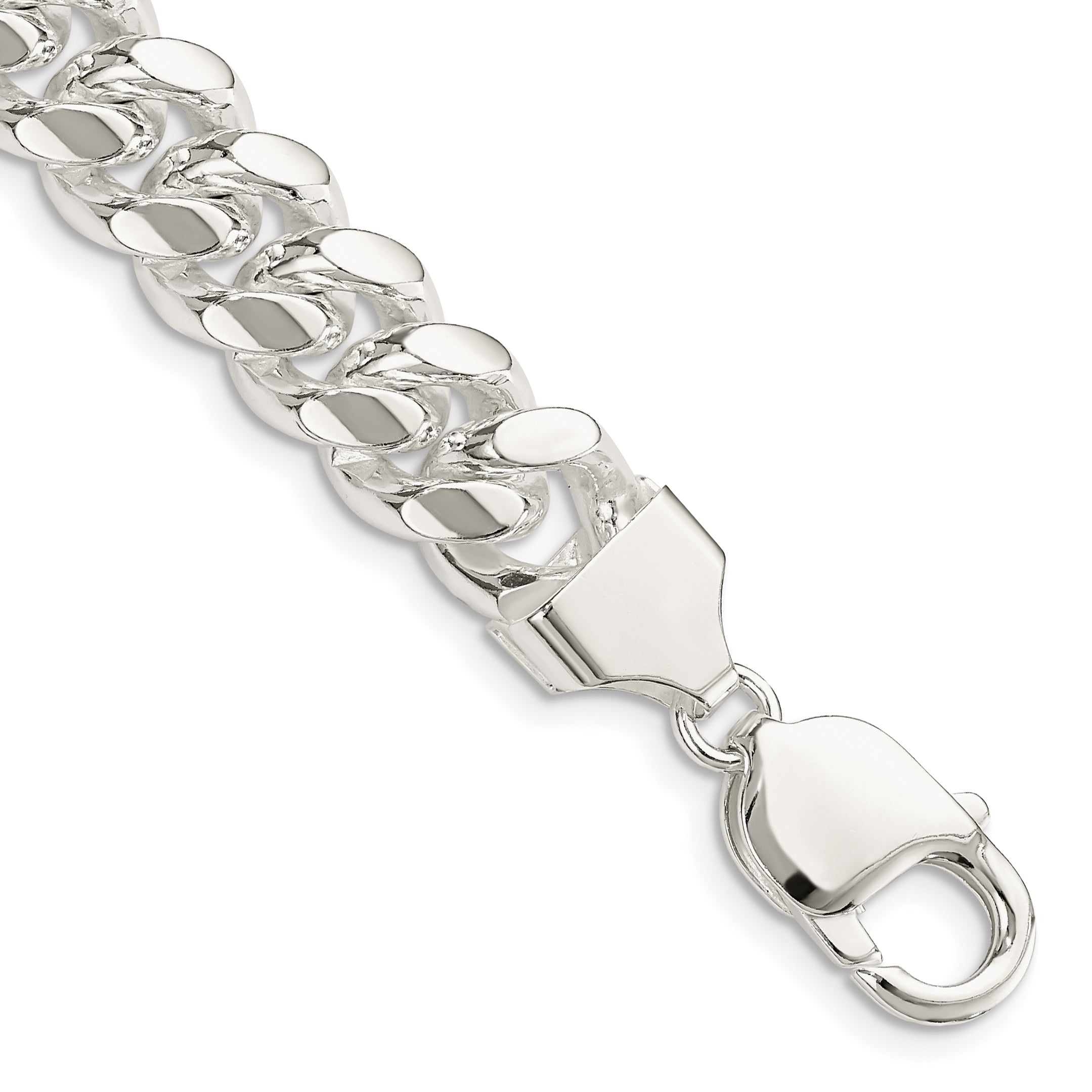 Sterling Silver 10.7mm Polished Domed Curb Chain Main image