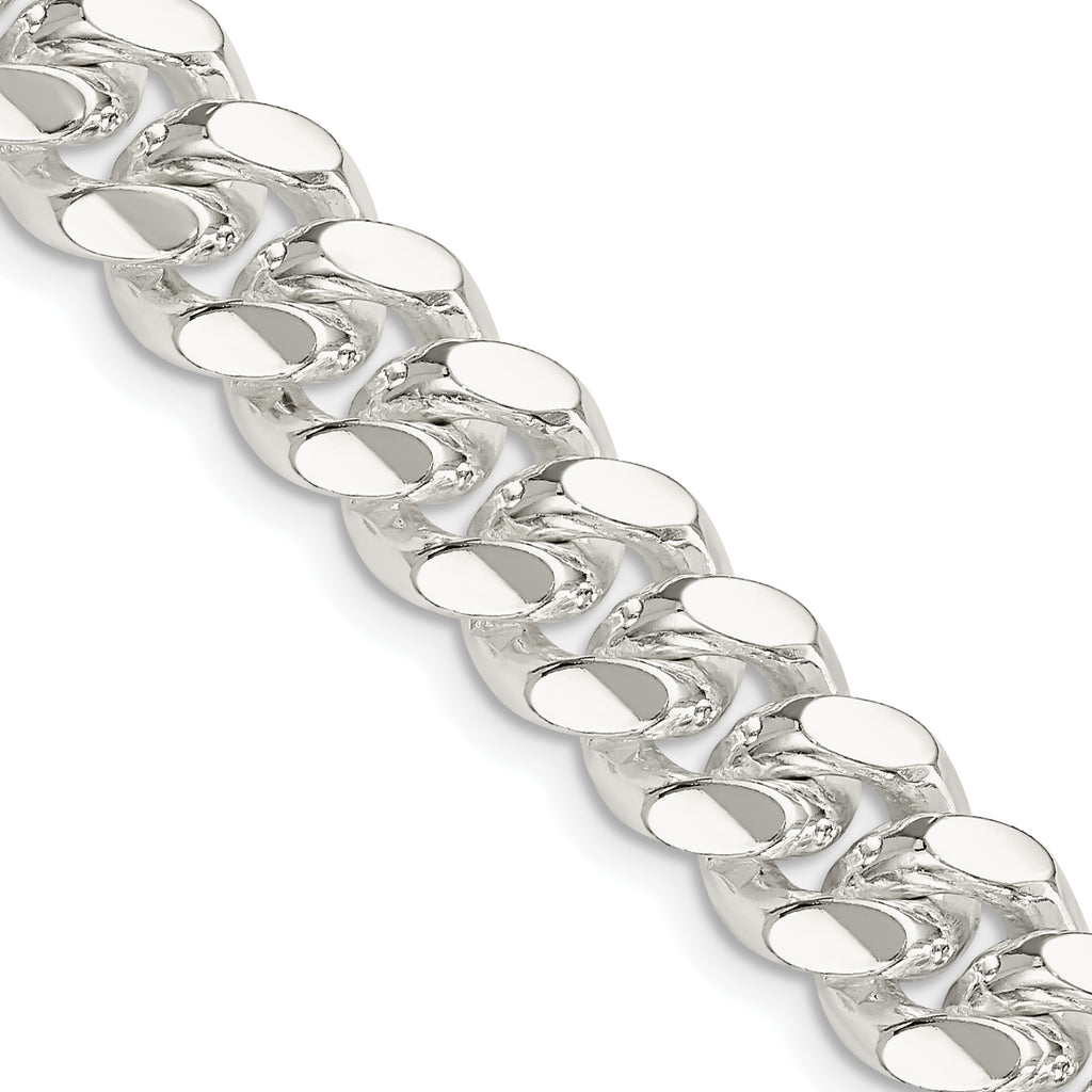 Sterling Silver Curb Chain Necklace 10.7mm