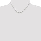 Sterling Silver Rhodium-plated 1.1mm Diamond-Cut Rope Chain