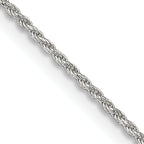 Sterling Silver 1.2mm Diamond-Cut Rope Chain w/ ext.