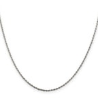Sterling Silver 1.5mm Diamond-Cut Rope Chain Anklet