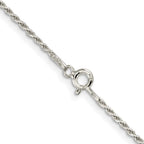 Sterling Silver 1.5mm Diamond-Cut Rope Chain Anklet