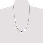 Sterling Silver 1.5mm Diamond-Cut Rope Chain Anklet