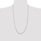 Sterling Silver 1.5mm Diamond-Cut Rope Chain Anklet