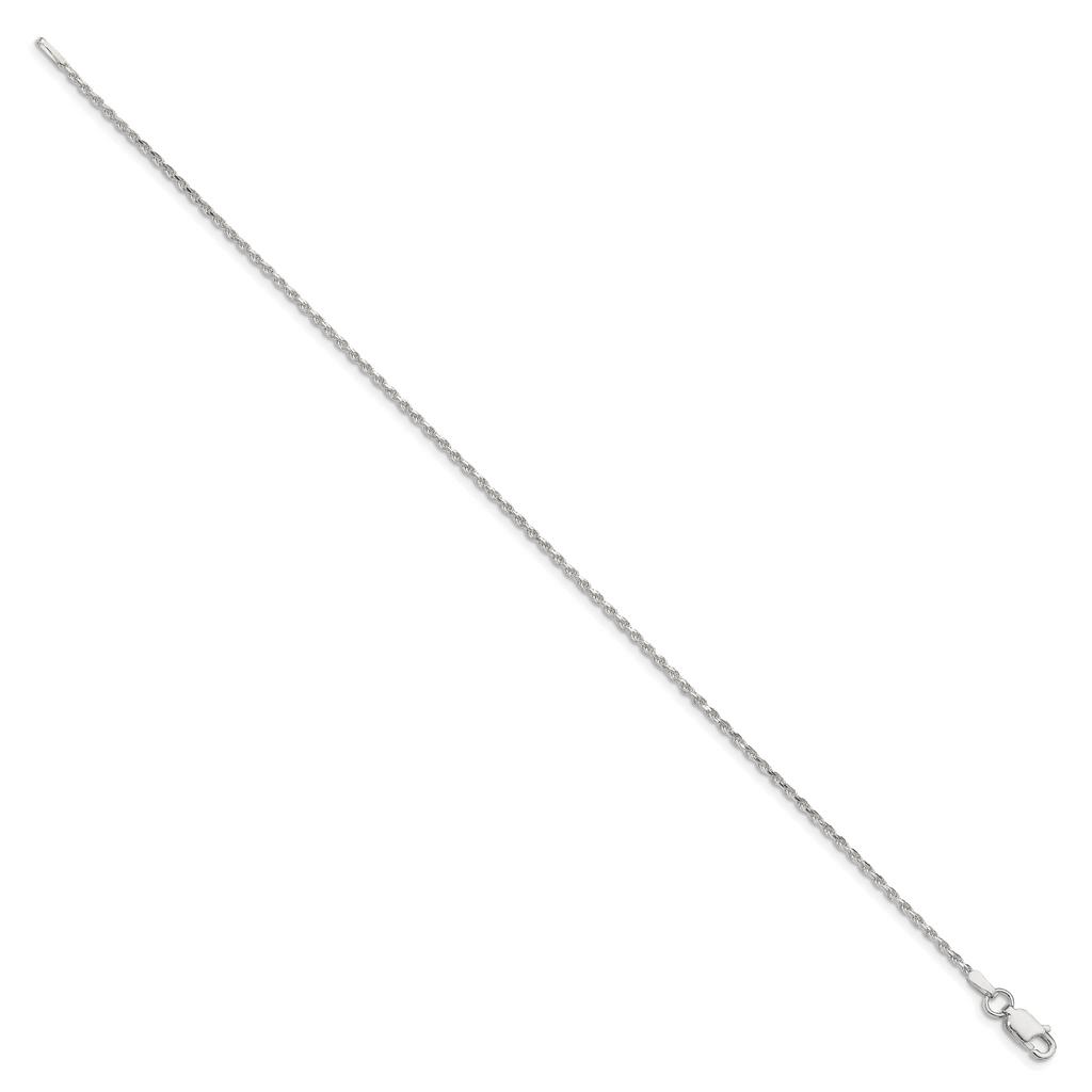 Sterling Silver 1.5mm Diamond-cut Rope Chain