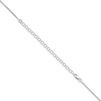 Sterling Silver 1.5mm Diamond-Cut Rope Chain w/ ext.