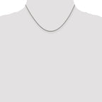 Sterling Silver Rhodium-plated 1.5mm Diamond-Cut Rope Chain