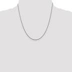 Sterling Silver Rhodium-plated 1.5mm Diamond-Cut Rope Chain