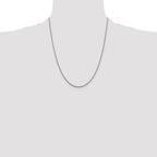 Sterling Silver Rhodium-plated 1.5mm Diamond-Cut Rope Chain