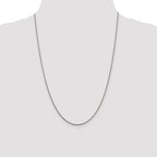 Sterling Silver Rhodium-plated 1.5mm Diamond-Cut Rope Chain