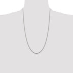 Sterling Silver Rhodium-plated 1.5mm Diamond-Cut Rope Chain