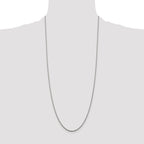 Sterling Silver Rhodium-plated 1.5mm Diamond-Cut Rope Chain