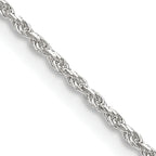 Sterling Silver 1.5mm Diamond-Cut Rope Chain w/ ext.
