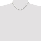 Sterling Silver 1.7mm Diamond-Cut Rope Chain Anklet