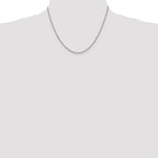 Sterling Silver 1.7mm Diamond-Cut Rope Chain w/ ext.