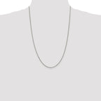Sterling Silver 1.7mm Diamond-Cut Rope Chain Anklet