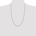 Sterling Silver 1.7mm Diamond-Cut Rope Chain Anklet