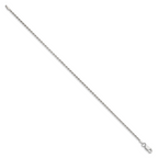 Sterling Silver 1.7mm Diamond-Cut Rope Chain Anklet