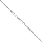 Sterling Silver 1.7mm Diamond-Cut Rope Chain w/ ext.