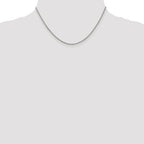 Sterling Silver Rhodium-plated 1.7mm Diamond-Cut Rope Chain