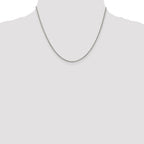 Sterling Silver Rhodium-plated 1.7mm Diamond-Cut Rope Chain