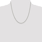Sterling Silver Rhodium-plated 1.7mm Diamond-Cut Rope Chain
