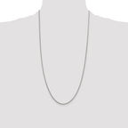 Sterling Silver Rhodium-plated 1.7mm Diamond-Cut Rope Chain