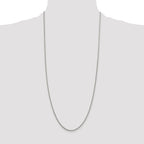Sterling Silver Rhodium-plated 1.7mm Diamond-Cut Rope Chain