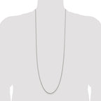 Sterling Silver Rhodium-plated 1.7mm Diamond-Cut Rope Chain