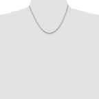 Sterling Silver 1.85mm Diamond-Cut Rope Chain w/ ext.
