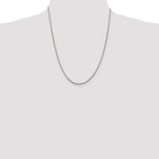 Sterling Silver 1.85mm Diamond-Cut Rope Chain Anklet