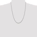 Sterling Silver 1.85mm Diamond-Cut Rope Chain Anklet