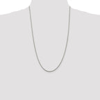 Sterling Silver 1.85mm Diamond-Cut Rope Chain Anklet