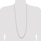 Sterling Silver 1.85mm Diamond-Cut Rope Chain Anklet