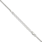 Sterling Silver 1.85mm Diamond-Cut Rope Chain w/ ext.