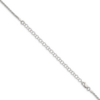 Sterling Silver 1.85mm Diamond-Cut Rope Chain w/ ext.