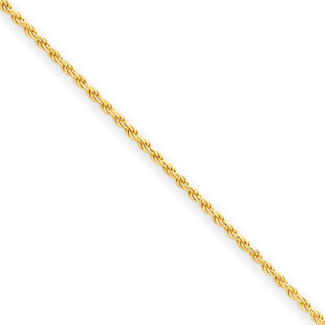 Flash Gold-plated Sterling Silver 1.85mm Diamond-cut Rope Chain Main image