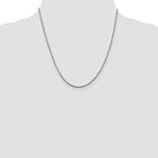 Sterling Silver Rhodium-plated 1.85mm Diamond-Cut Rope Chain Anklet