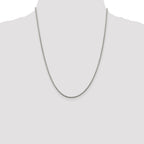 Sterling Silver Rhodium-plated 1.85mm Diamond-Cut Rope Chain Anklet