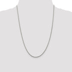 Sterling Silver Rhodium-plated 1.85mm Diamond-Cut Rope Chain Anklet